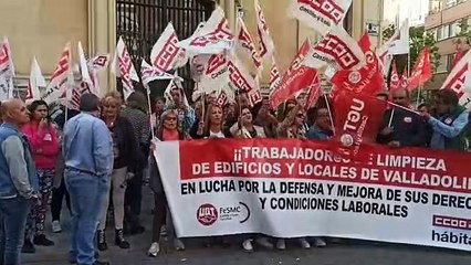 Los trabajadores de la limpieza de Valladolid reclaman un convenio colectivo digno