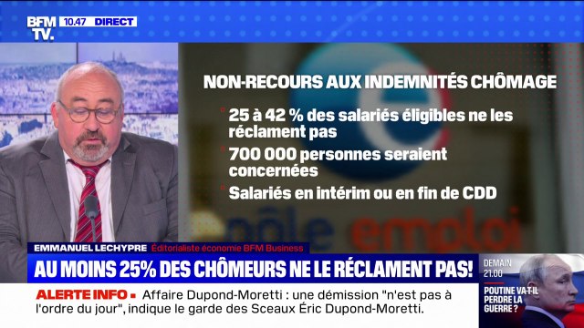 Assurance chômage: plus d'un quart des salariés éligibles ne demandent pas à être indemnisés