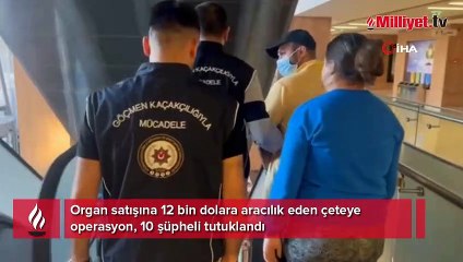 Organ satışına 12 bin dolara aracılık eden çeteye operasyon, 10 şüpheli tutuklandı