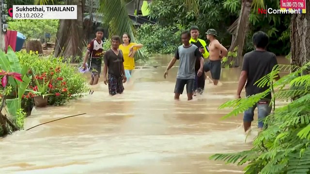 بدون تعليق: الأمطار الغزيرة تسبب فيضانات في عدة مناطق بتايلاند