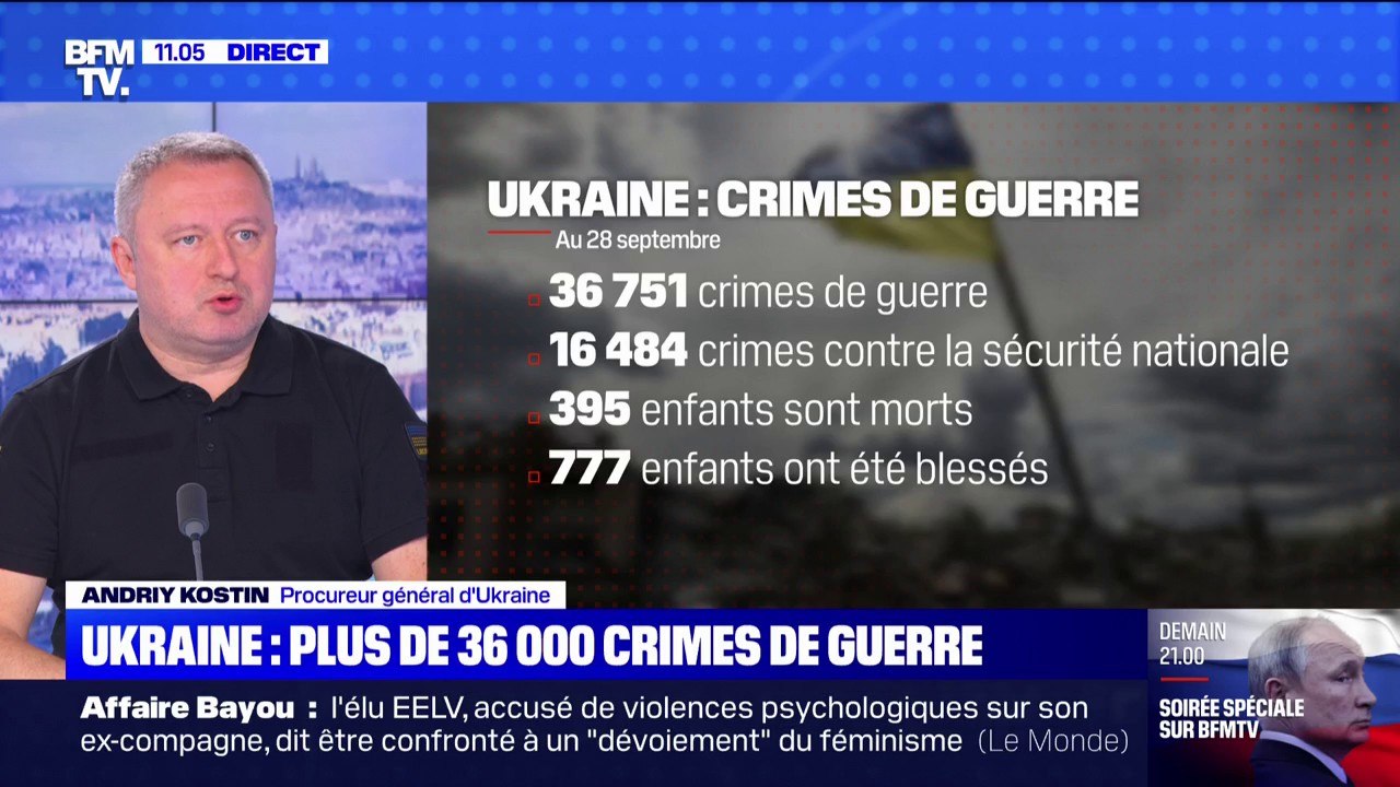 Andriy Kostin, procureur général d’Ukraine: "Nous avons enregistré plus de 36.000 cas de crimes de guerre"