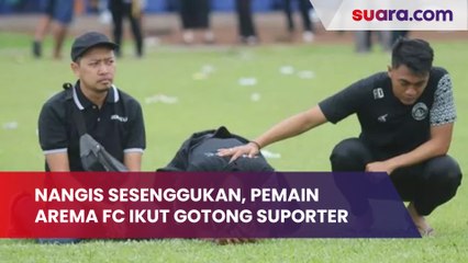 Nangis Sesenggukan, Pemain Arema FC Ikut Gotong Suporter: Mereka Menyaksikan Aremania Tewas