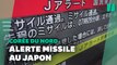 Des Japonais contraints de se mettre à l’abri après le tir d’un missile par la Corée du Nord