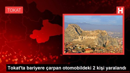 Bariyere çarpan otomobildeki 2 kişi yaralandı