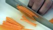 Tailler une carotte en salpicon