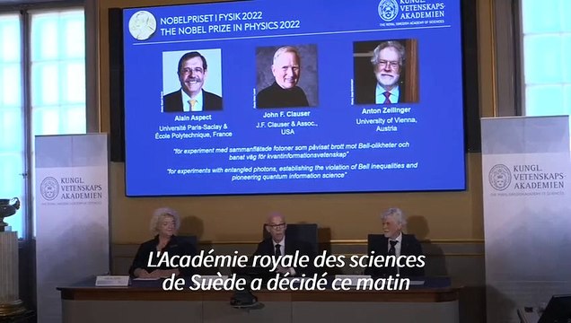 Le Nobel de physique à un trio franco-austro-américain de pionniers du monde quantique