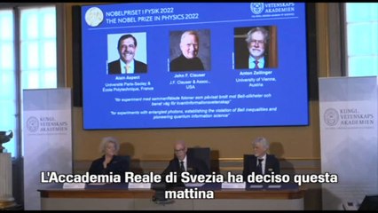 L'annuncio del Nobel per la Fisica ad Aspect, Clauser e Zeilinger