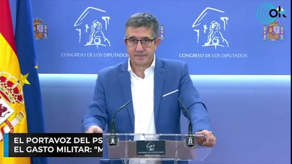 El portavoz del PSOE no sabe si su partido votó contra el gasto militar: "Me has pillado, ni idea"