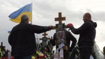 Ucraina, a Bucha il funerale del top gun dei 