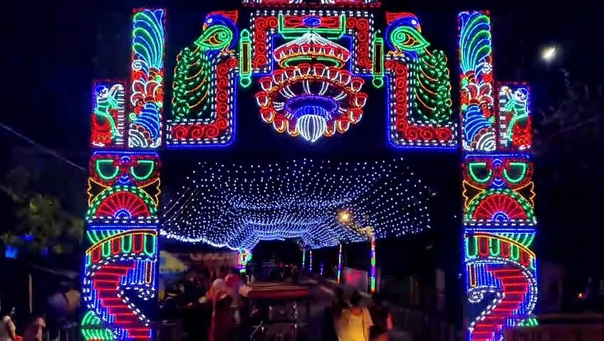 Free Street Decoration Video | Free Copyright Lighting Decoration | Free Stock Decoration Video
