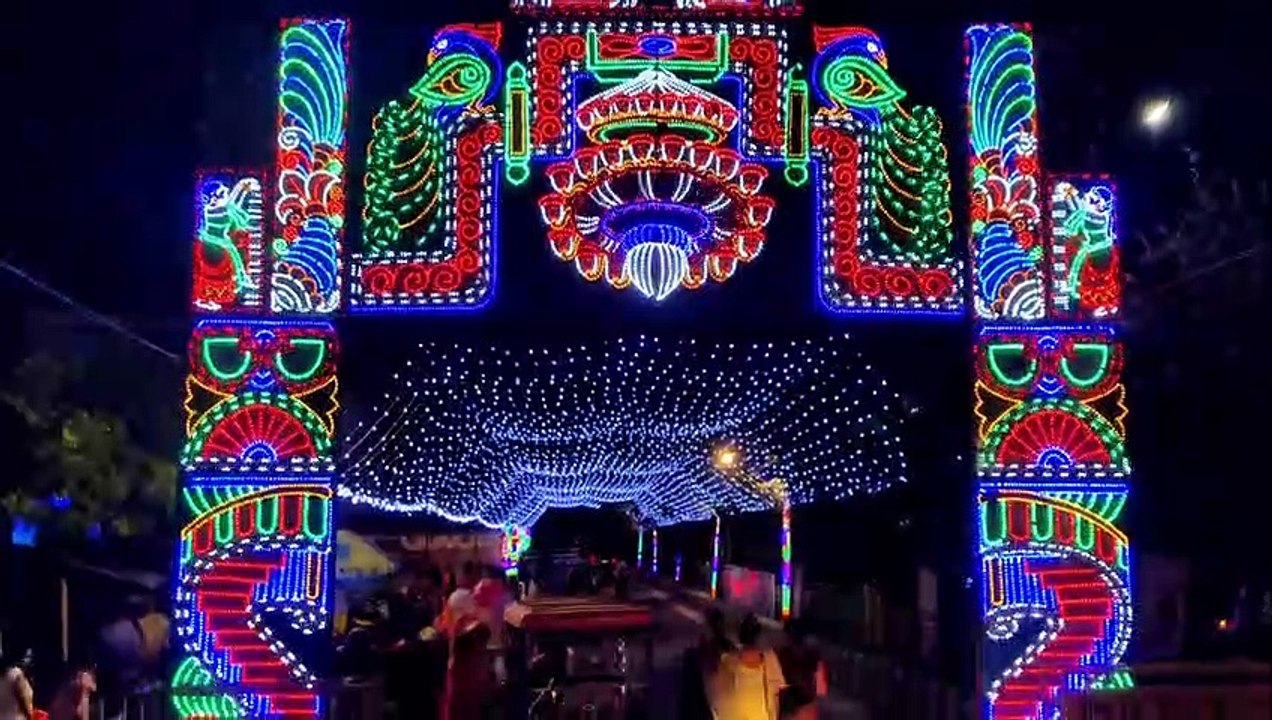 Free Street Decoration Video | Free Copyright Lighting Decoration | Free Stock Decoration Video