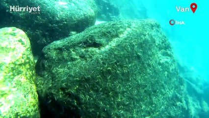 Erciş’teki 11 basamaklı Urartu limanı su altından görüntülendi