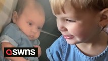 Hilarious video shows two-year-old lovingly mistaking her baby sister's nickname for the C-word