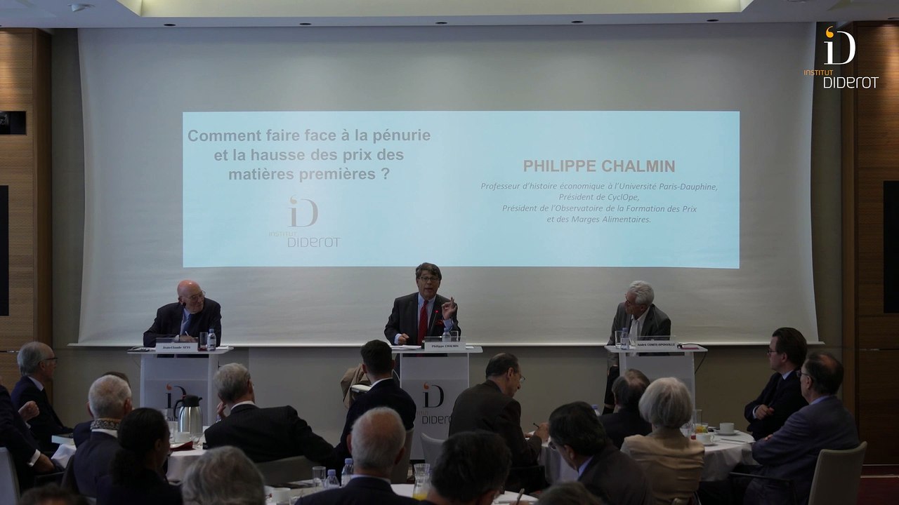 Philippe Chalmin - Comment faire face à la pénurie des matières premières ? | Conférence