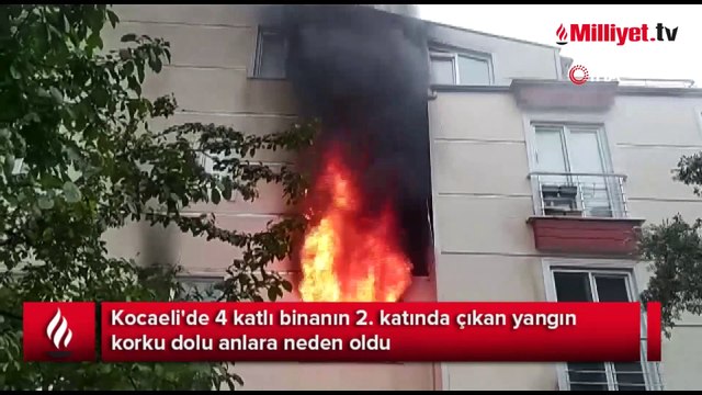 Kocaeli'de korku dolu anlar! Evinin yanışını çaresizce izledi