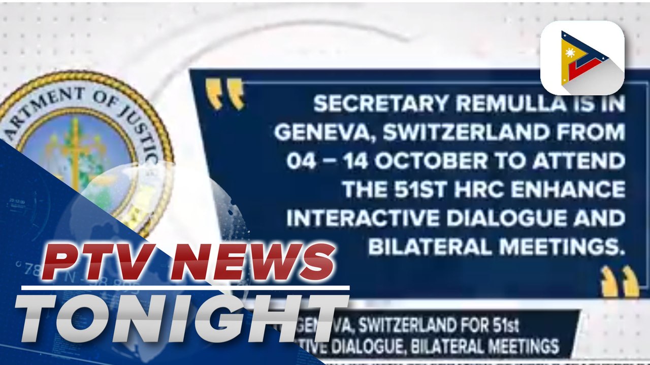 SOJ Remulla off to Geneva, Switzerland for 51st UNHRC enhanced interactive dialogue, bilateral meetings