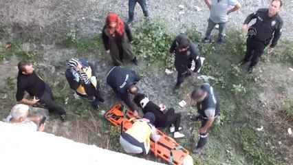 Boş kanala düşen lise öğrencisi yaralandı