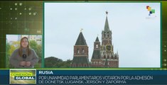 Senado ruso ratifica adhesión de territorios del Donbas