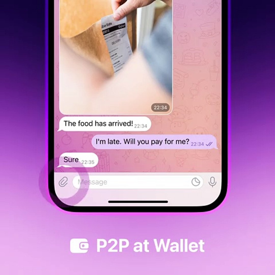 Web view wallet p2p en telegram