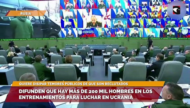 Difunden que hay más de 200 mil hombres en los entrenamientos para luchar en Ucrania