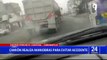 Carabayllo: Se le vaciaron los frenos a camión y casi provoca un accidente