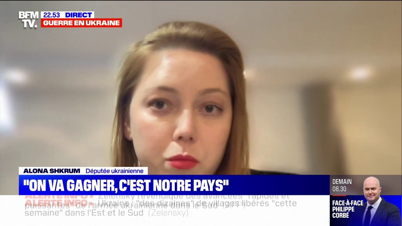 Alona Shkrum, députée ukrainienne: "On va gagner, car c'est notre territoire, c'est notre pays, c'est notre vie, ce sont nos enfants"