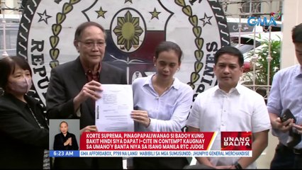 Korte Suprema, pinagpapaliwanag si Badoy kung bakit hindi s'ya dapat i-cite in contempt kaugnay sa umano'y banta niya sa isang Manila RTC Judge | UB