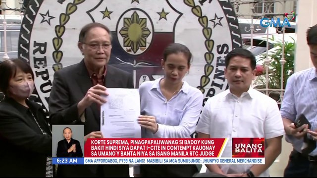 Korte Suprema, pinagpapaliwanag si Badoy kung bakit hindi s'ya dapat i-cite in contempt kaugnay sa umano'y banta niya sa isang Manila RTC Judge | UB