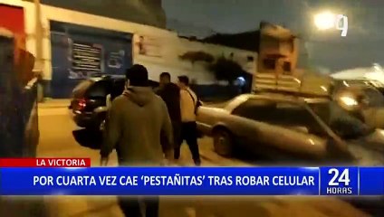 La Victoria: Capturan por cuarta vez a "pestañitas" tras robar celular