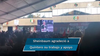 Abuchean a Quintero al iniciar informe de Claudia Sheinbaum en Iztacalco