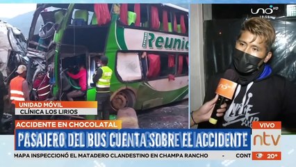 Pasajero cuenta sobre el accidente