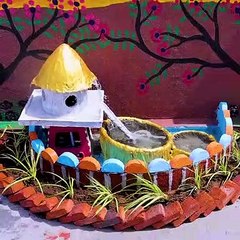 Ele fez a melhor casa de peixes usando um balde de plástico reciclável