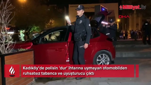 Polisin 'dur' ihtarına uymadı! Araçtan ruhsatsız tabanca ve uyuşturucu çıktı