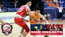 NCAA Season 98 | Game Highlights: JRU vs San Beda | Men's Basketball Tournament Round 1