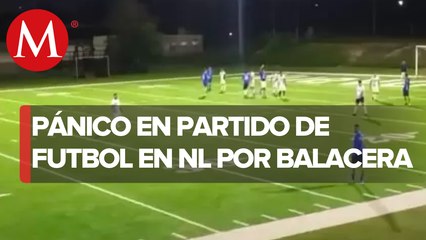 Una balacera en partido de futbol en Nuevo León provocando pánico