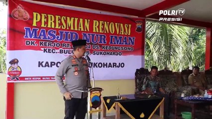Setelah 2 Bulan Direnovasi, Masjid Nur Iman di Dukuh Kerjo Bulu Diresmikan Kapolres Sukoharjo