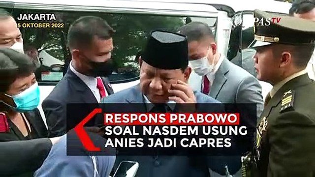 Respons Singkat Prabowo Soal Nasdem Usung Anies jadi Capres di Pemilu 2024