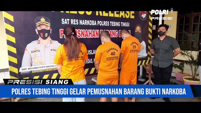 Polres Tebing Tinggi Gelar Press Release dan Pemusnahan Narkoba