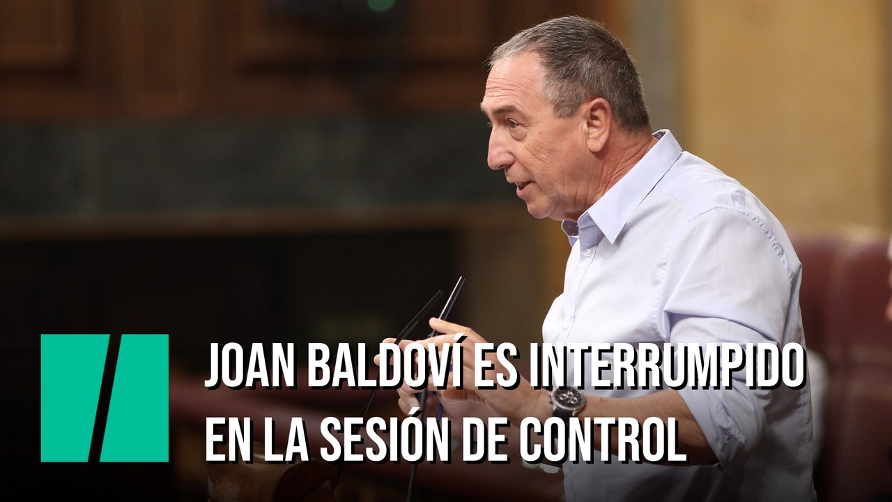 Joan Baldoví es interrumpido en la sesión de control