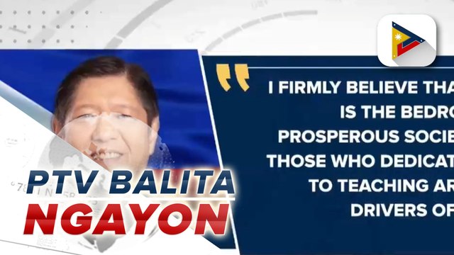Pres. Marcos Jr., kinilala ang kontribusyon ng mga guro kasabay ng pagdiriwang ng World Teachers' Day
