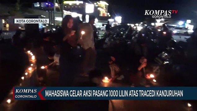 Mahasiswa Di Gorontalo Gelar Aksi Nyalakan 1000 Lilin Atas Tragedi Di Kanjuruhan