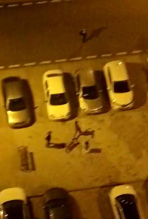 Köpeği çocukların üstüne saldı, korkan çocuk otomobilin üstüne çıktı...O anlar kamerada