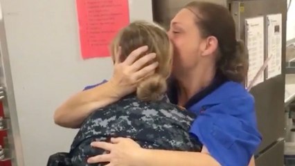 Sailor Surprises Her Mom After 1 Year Away In The Navy
