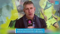 Palermo, emocionado, se quebró y  lloró en vivo al recordar a Maradona