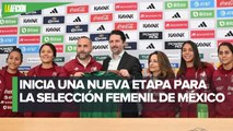 Pedro López en su presentación con el Tri femenil: 