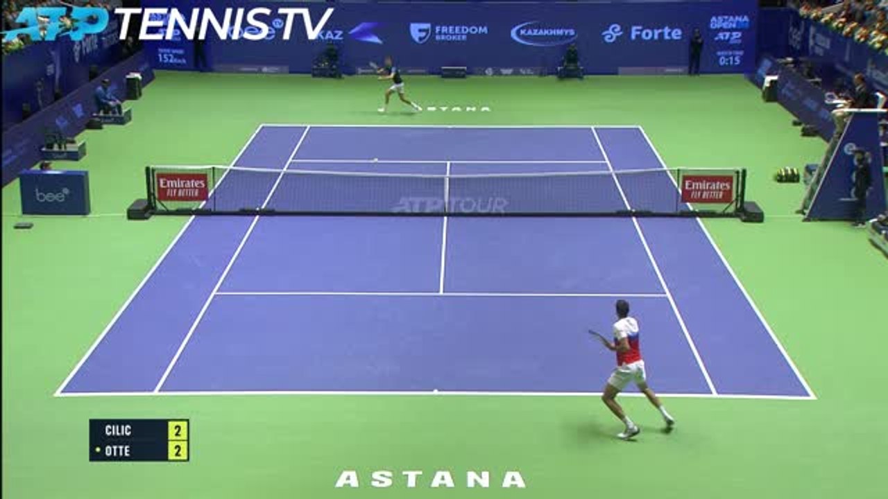 Astana - Cilic passe en 3 sets