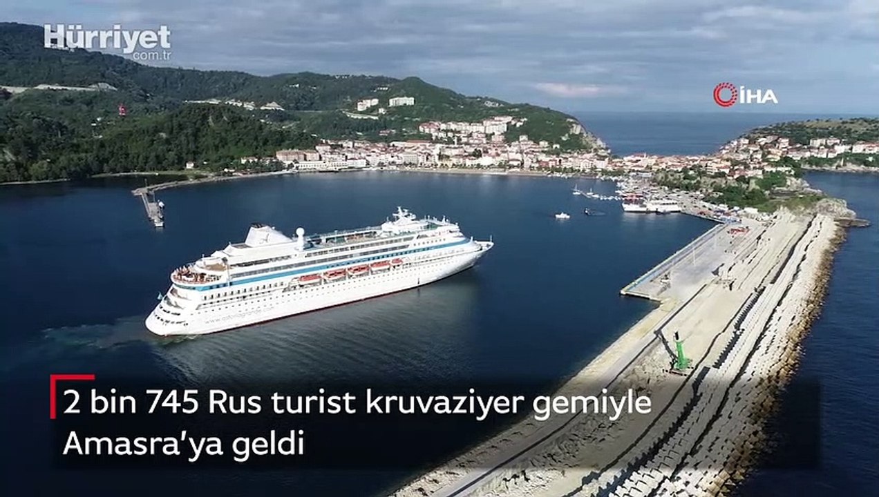 2 bin 745 Rus turist kruvaziyer gemiyle Amasra’ya geldi