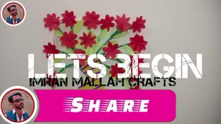 Diy MAKE A ROSE WITH colour paper easy /imran mallah crafts