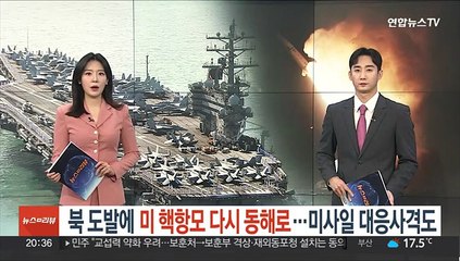 북 도발에 미 핵항모 다시 동해로…미사일 대응사격도