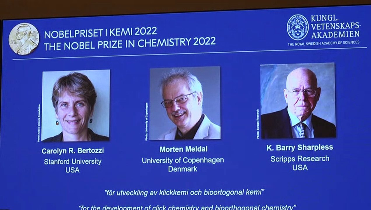 Dos estadounidenses y un danés ganan Premio Nobel de Química